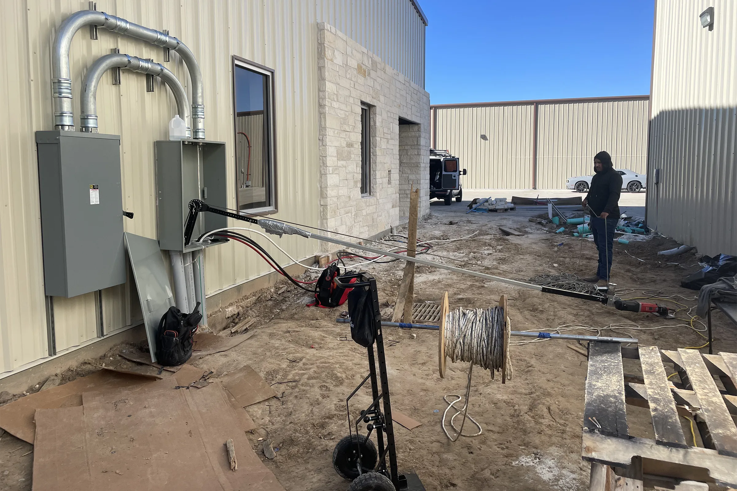 Electrical building outside area